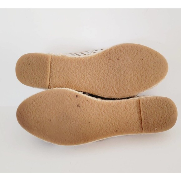 Loeffler Randall Mariko Perforated Leather Flat, Silver/Black Espadrille 6.5 EUC - Picture 9 of 9